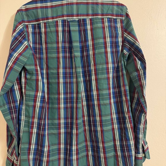 Chaps Men’s Button Down Shirt Size L Plaid Long Sleeve Casual Cotton Pre-Owned - Picture 3 of 3